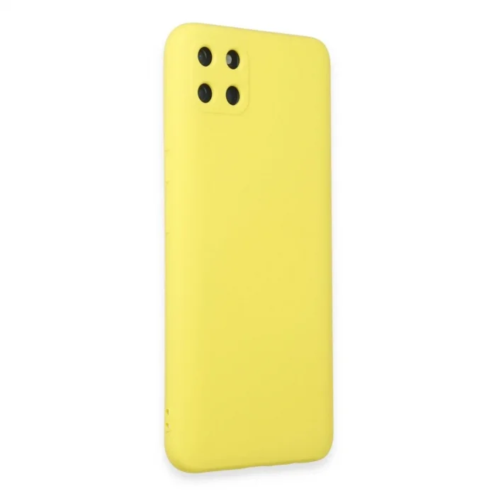 Realme C11 Kılıf Nano İçi Kadife Silikon - Sarı