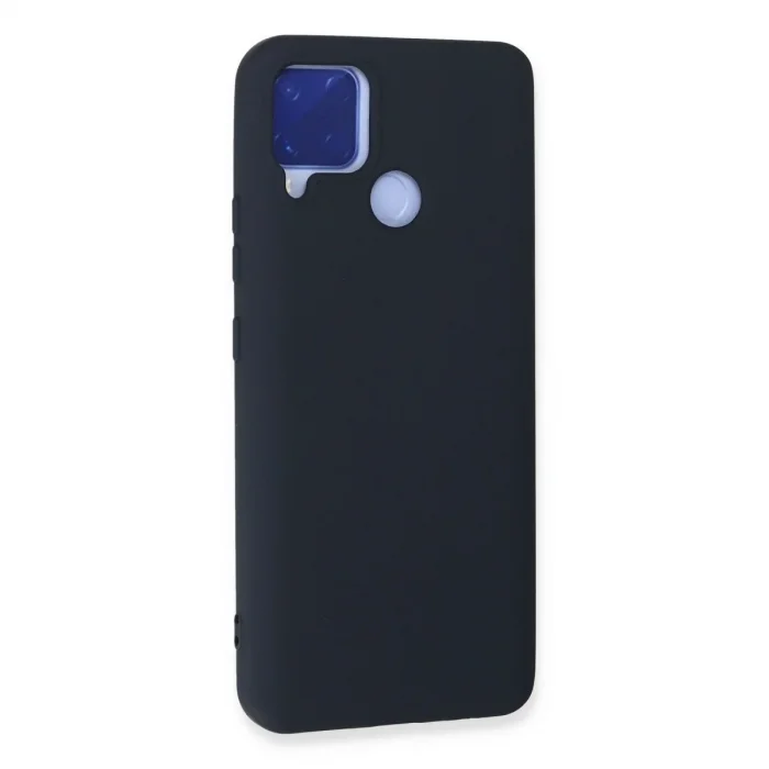 Realme C15 Kılıf Nano İçi Kadife Silikon - Lacivert