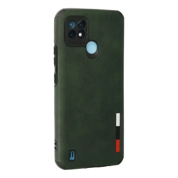 Realme C21 Kılıf Loop Deri Silikon - Yeşil