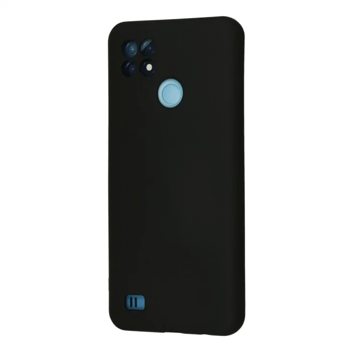 Realme C21 Kılıf Nano İçi Kadife Silikon - Siyah