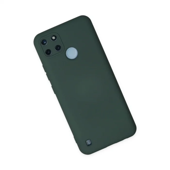 Realme C25y Kılıf Nano İçi Kadife Silikon - Koyu Yeşil