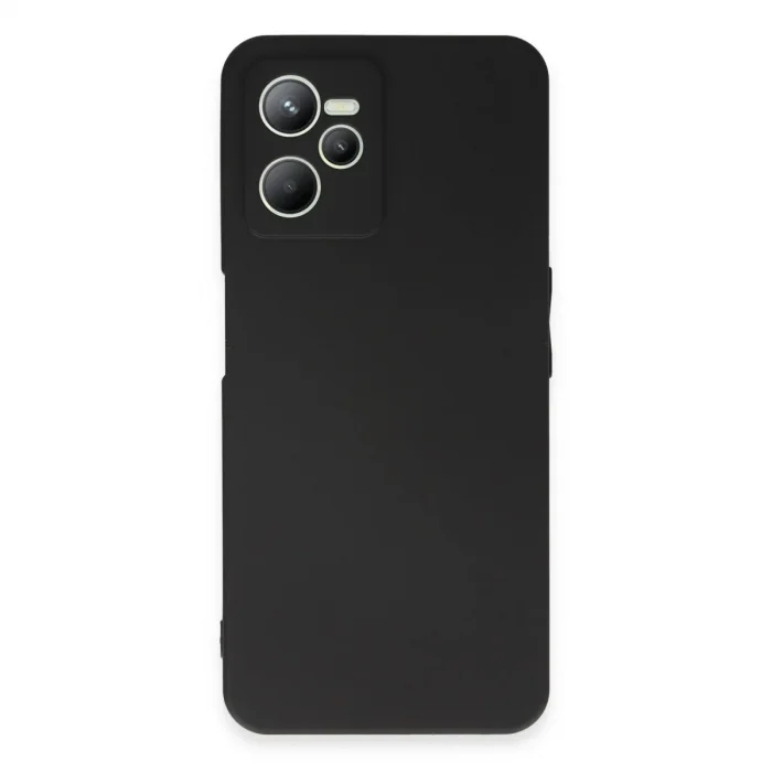 Realme C35 Kılıf First Silikon - Siyah