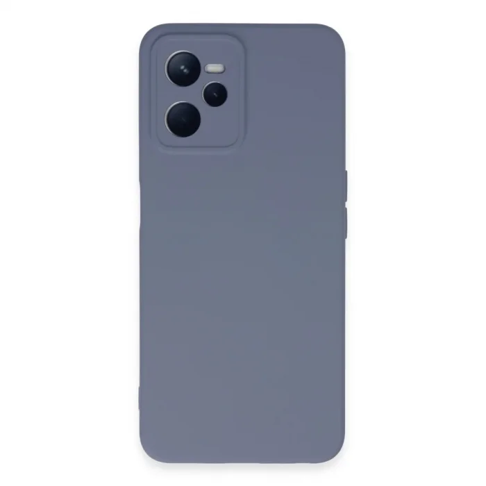Realme C35 Kılıf Nano İçi Kadife Silikon - Gri