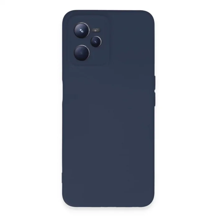 Realme C35 Kılıf Nano İçi Kadife Silikon - Lacivert