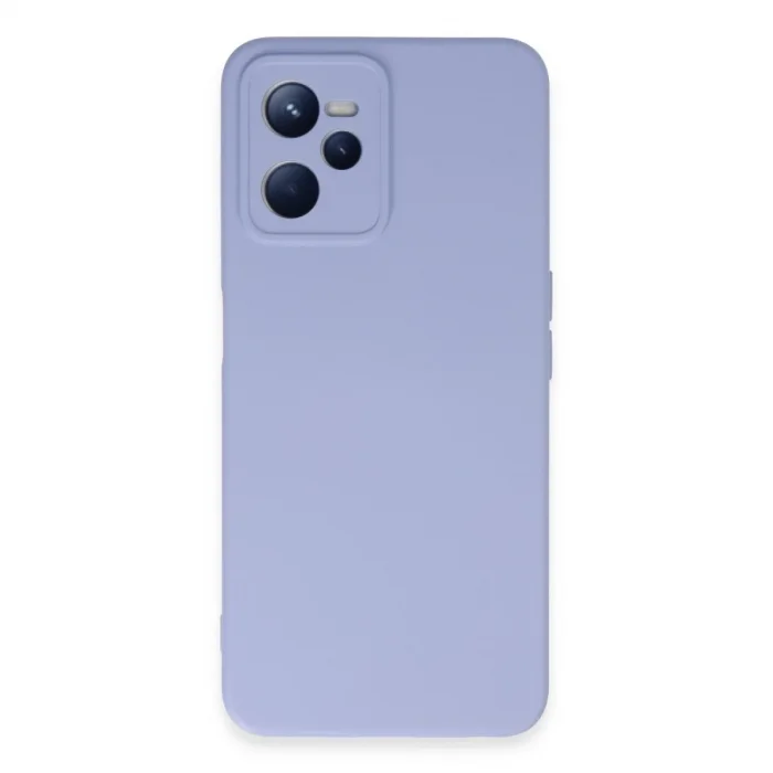 Realme C35 Kılıf Nano İçi Kadife Silikon - Lila