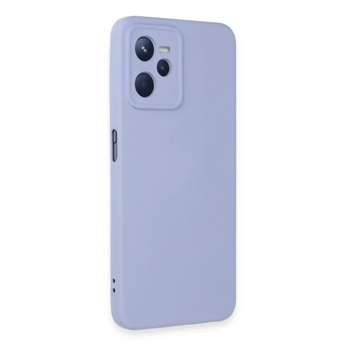 Realme C35 Kılıf Nano İçi Kadife Silikon - Lila