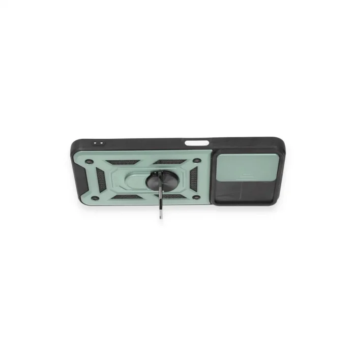 Realme C35 Kılıf Pars Lens Yüzüklü Silikon - Yeşil