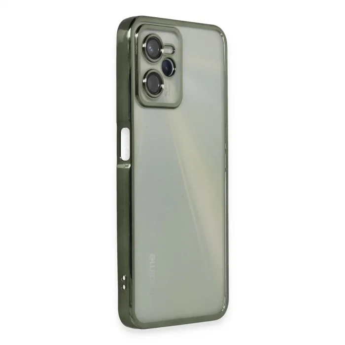 Realme C35 Kılıf Razer Lensli Silikon - Yeşil