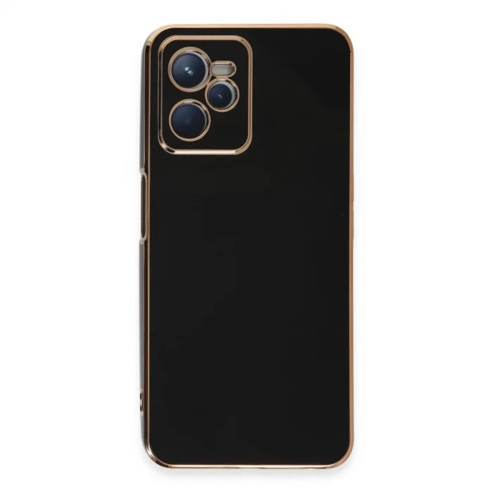 Realme C35 Kılıf Volet Silikon - Siyah