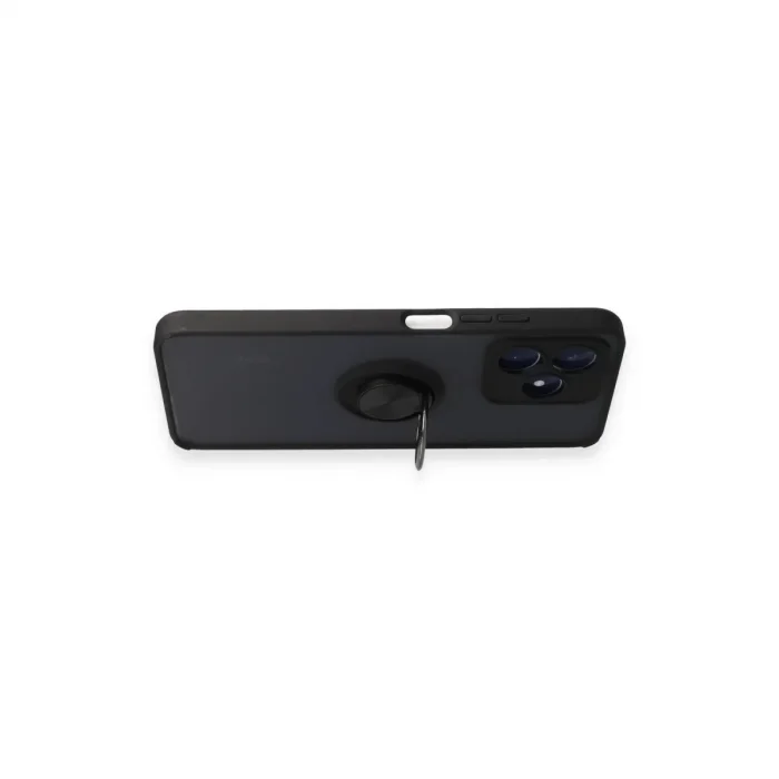 Realme C53 Kılıf Montreal Yüzüklü Silikon Kapak - Siyah