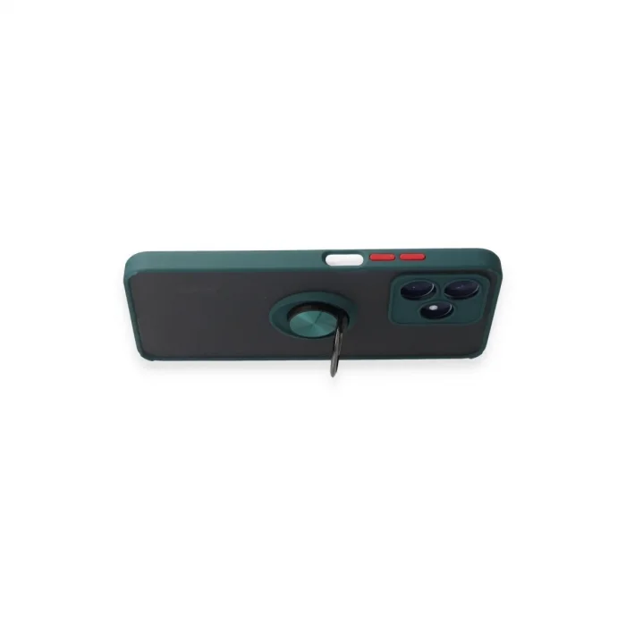 Realme C53 Kılıf Montreal Yüzüklü Silikon Kapak - Yeşil