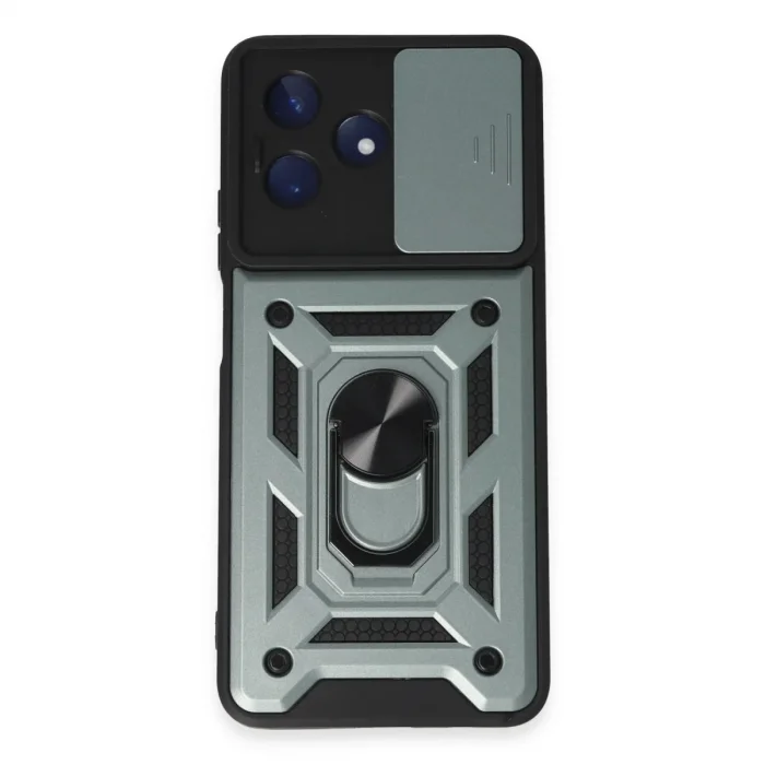 Realme C53 Kılıf Pars Lens Yüzüklü Silikon - Yeşil