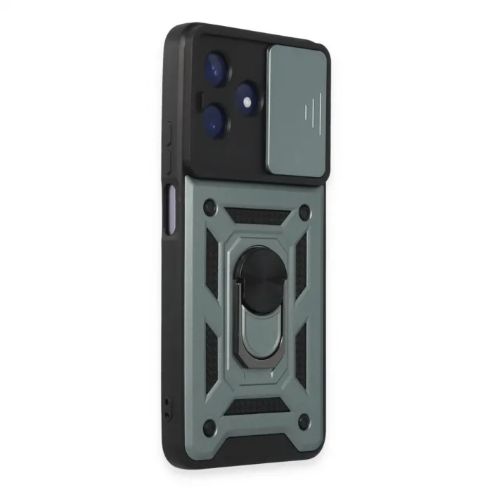 Realme C53 Kılıf Pars Lens Yüzüklü Silikon - Yeşil