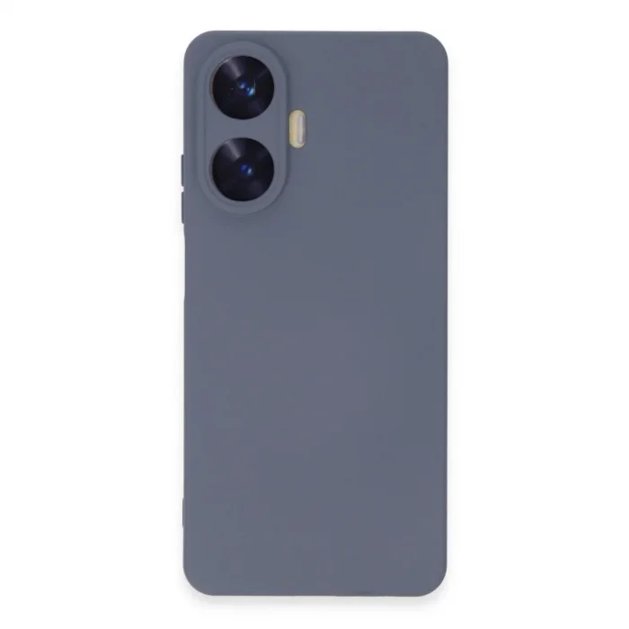 Realme C55 Kılıf Nano İçi Kadife Silikon - Gri