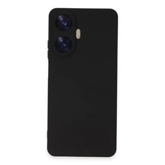 Realme C55 Kılıf Nano İçi Kadife Silikon - Siyah