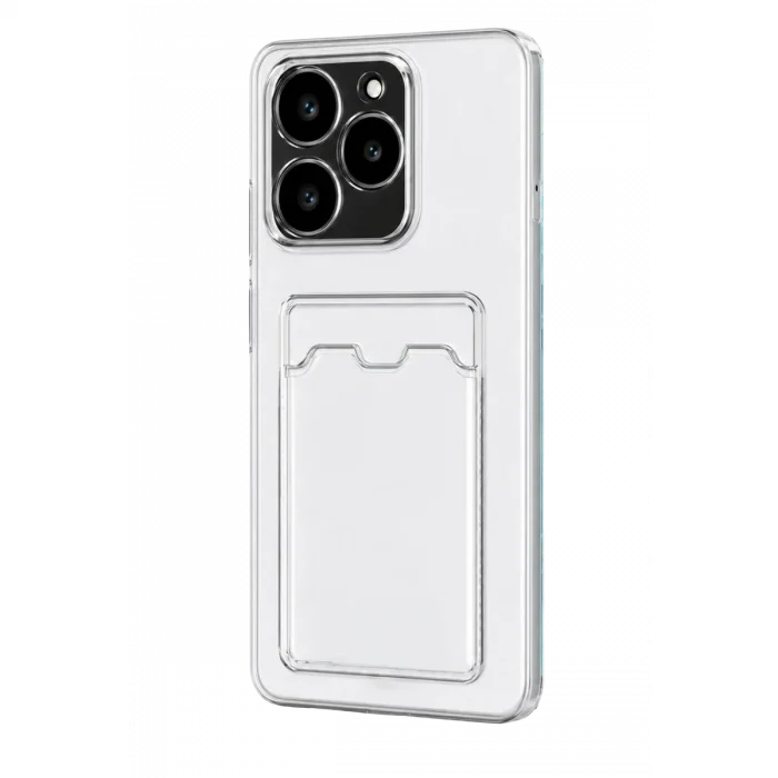 Realme C61 Kılıf Kart Şeffaf Silikon - Şeffaf