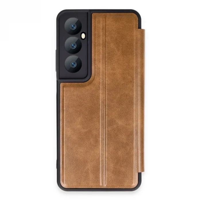 Realme C65 Kılıf Flip Cover - Taba