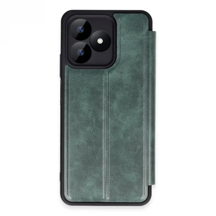 Realme Note 50 4g Kılıf Flip Cover - Koyu Yeşil