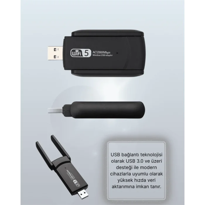 Realtek Chipsetli 5G Destekli Yüksek Hızlı Ağ Adaptörü