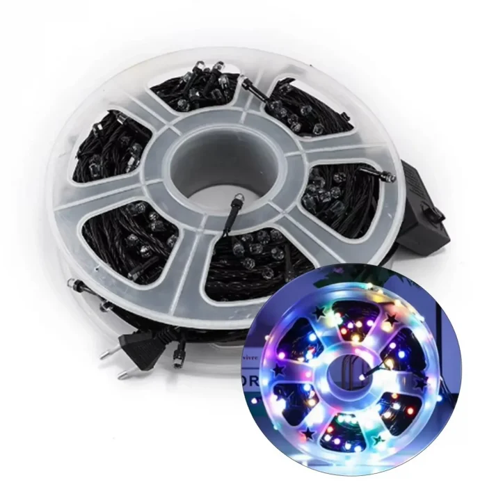 Renkli Vip Profesyonel 25 Metre Renkli LED Işık 220V Fişli Renkli (5047)