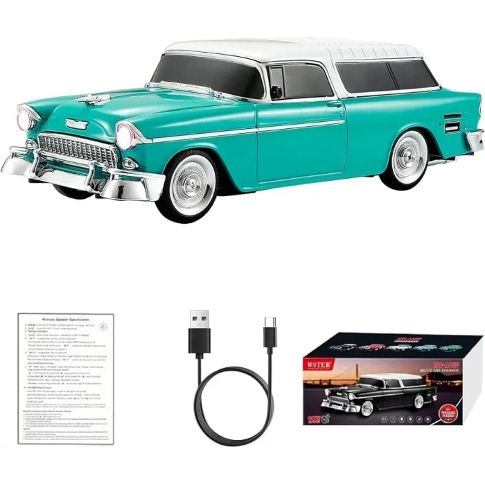 Retro Klasik Araba Bluetooth Hoparlör Kablosuz HD Ses FM Radyo YG-1955 (5047)
