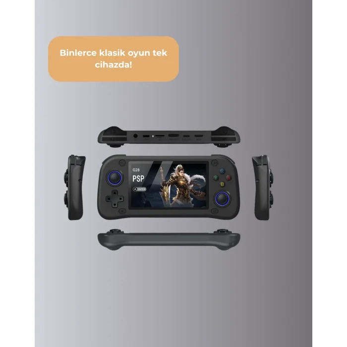 Retro ve Modern Oyun Destekli Taşınabilir Konsol 64GB Kart Dahil