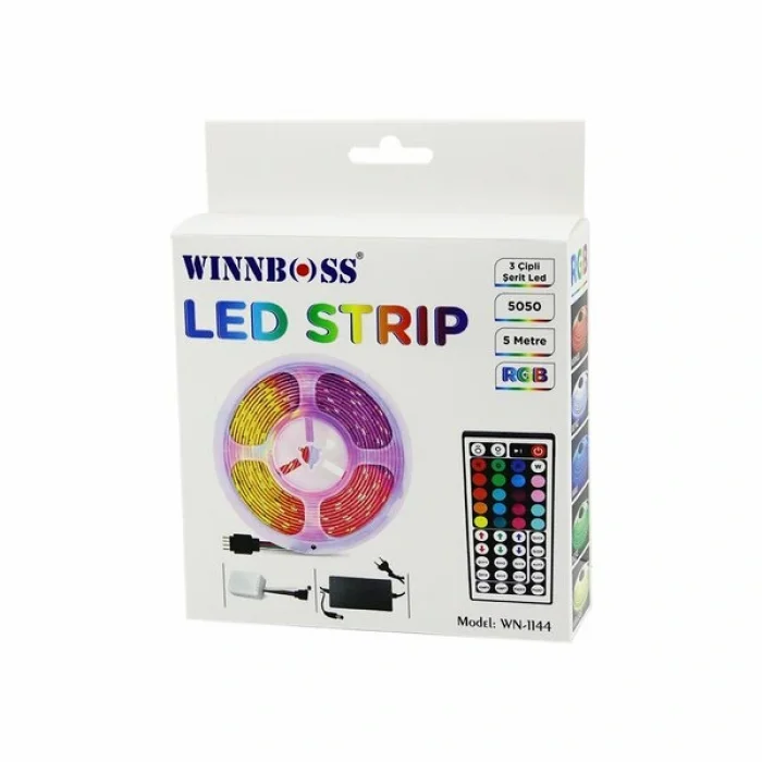 RGB 3ÇİP KUMANDALI ŞERİT LED 5MT (5047)