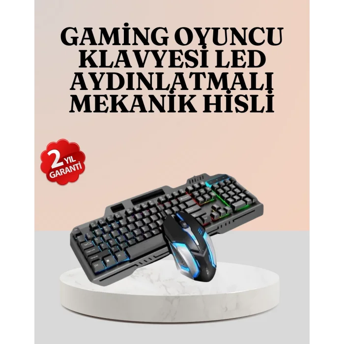 RGB Aydınlatmalı Oyuncu Klavye Mouse – Mekanik Hissiyat, Maksimum Kontrol