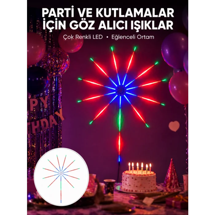 RGB LED Duvar Dekoru Sökülebilir Kollu Işık Sistemi Yeni Nesil
