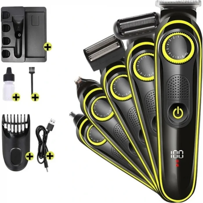 Saç &amp; Sakal Şekillendirici Tıraş Makinesi Erkek Bakım Seti 5 in 1 Ultimate (5047)