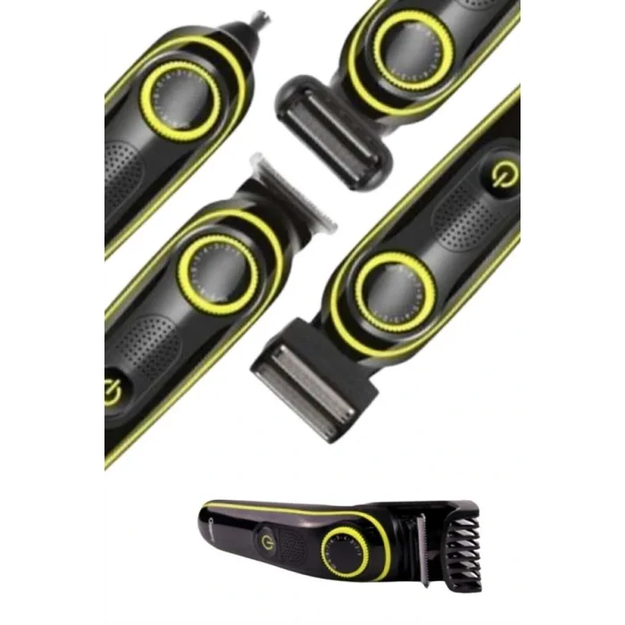 Saç Sakal Şekillendirici Tıraş Makinesi 5 Başlıklı Paslanmaz Çelik lı Unısex