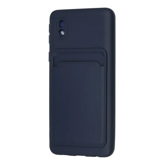 Samsung Galaxy A01 Core Kılıf Kelvin Kartvizitli Silikon - Lacivert