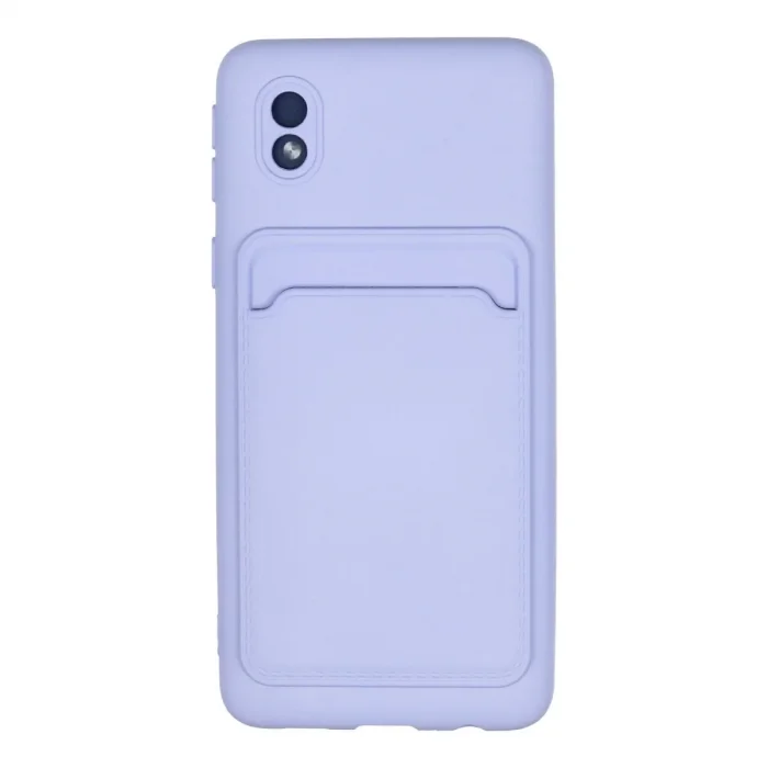 Samsung Galaxy A01 Core Kılıf Kelvin Kartvizitli Silikon - Lila