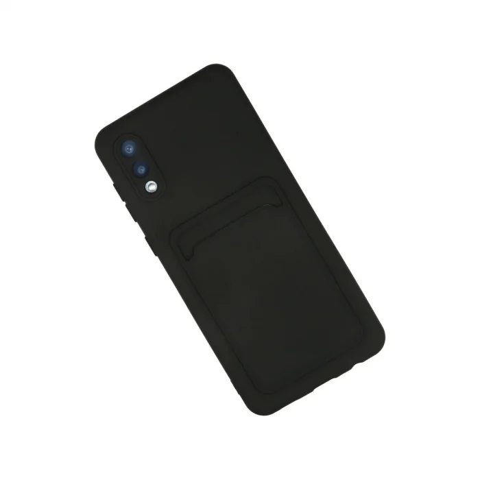 Samsung Galaxy A02 Kılıf Kelvin Kartvizitli Silikon - Siyah