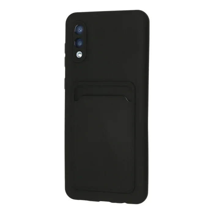 Samsung Galaxy A02 Kılıf Kelvin Kartvizitli Silikon - Siyah