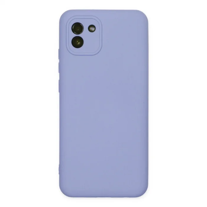Samsung Galaxy A03 Kılıf Nano İçi Kadife Silikon - Lila