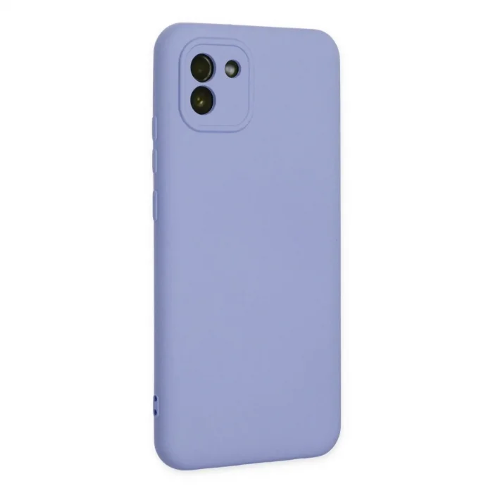 Samsung Galaxy A03 Kılıf Nano İçi Kadife Silikon - Lila