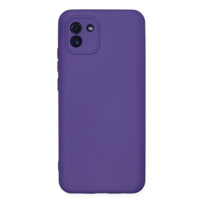 Samsung Galaxy A03 Kılıf Nano İçi Kadife Silikon - Mor