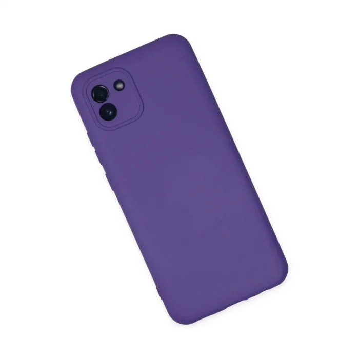 Samsung Galaxy A03 Kılıf Nano İçi Kadife Silikon - Mor