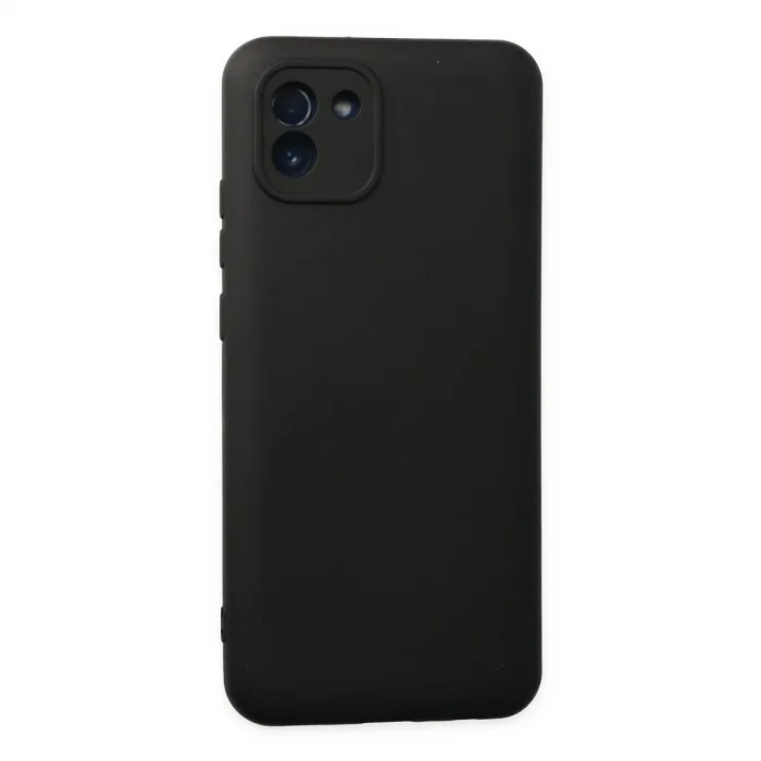 Samsung Galaxy A03 Kılıf Nano İçi Kadife Silikon - Siyah