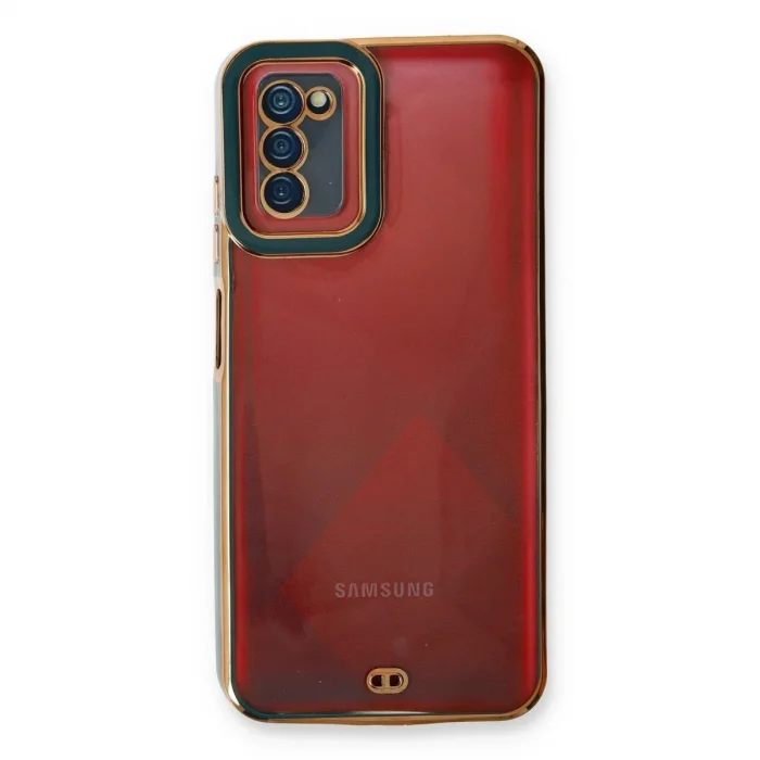 Samsung Galaxy A03s Kılıf Liva Lens Silikon - Yeşil