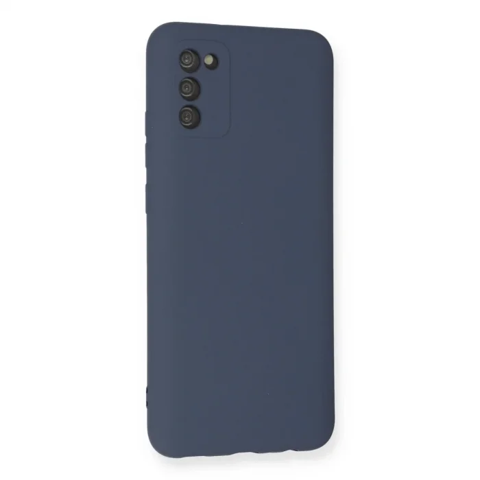 Samsung Galaxy A03s Kılıf Nano İçi Kadife Silikon - Gri
