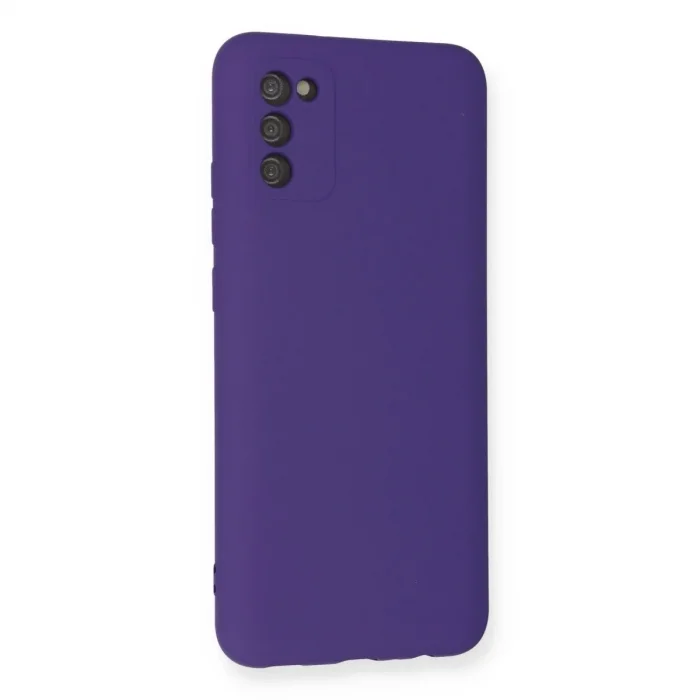 Samsung Galaxy A03s Kılıf Nano İçi Kadife Silikon - Mor