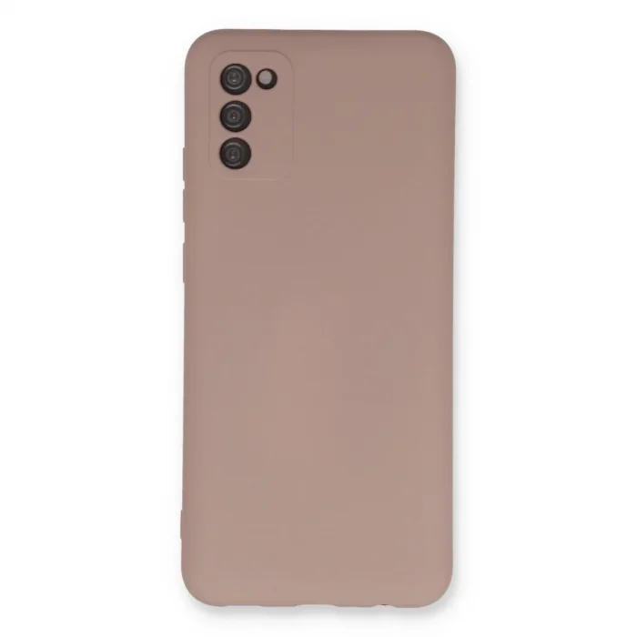 Samsung Galaxy A03s Kılıf Nano İçi Kadife Silikon - Pudra