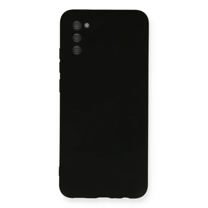 Samsung Galaxy A03s Kılıf Nano İçi Kadife Silikon - Siyah