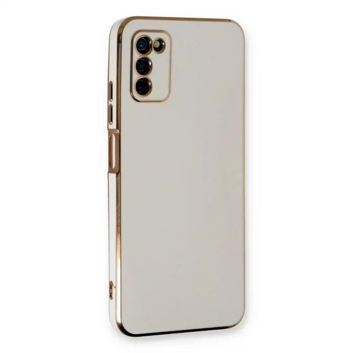 Samsung Galaxy A03s Kılıf Volet Silikon - Beyaz