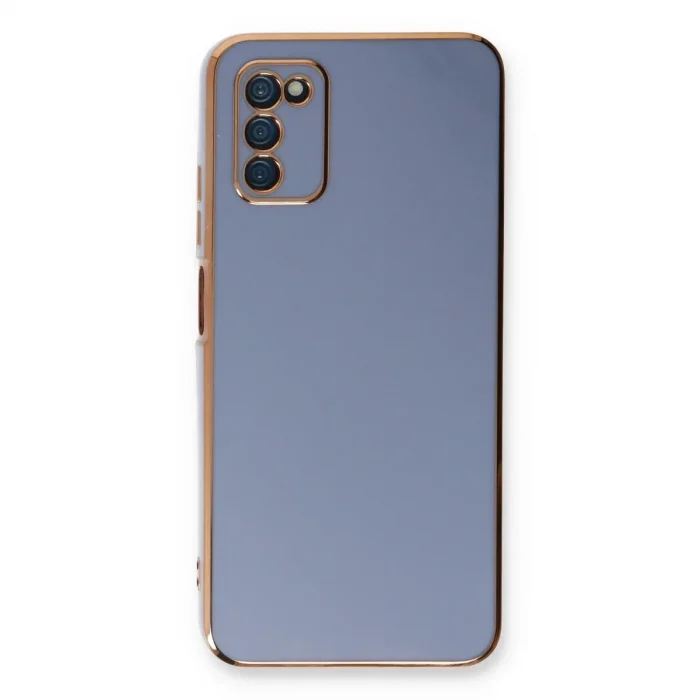 Samsung Galaxy A03s Kılıf Volet Silikon - Mavi
