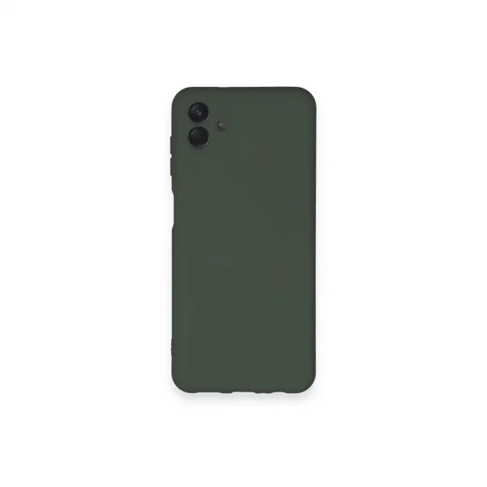 Samsung Galaxy A04 Kılıf Nano İçi Kadife Silikon - Koyu Yeşil
