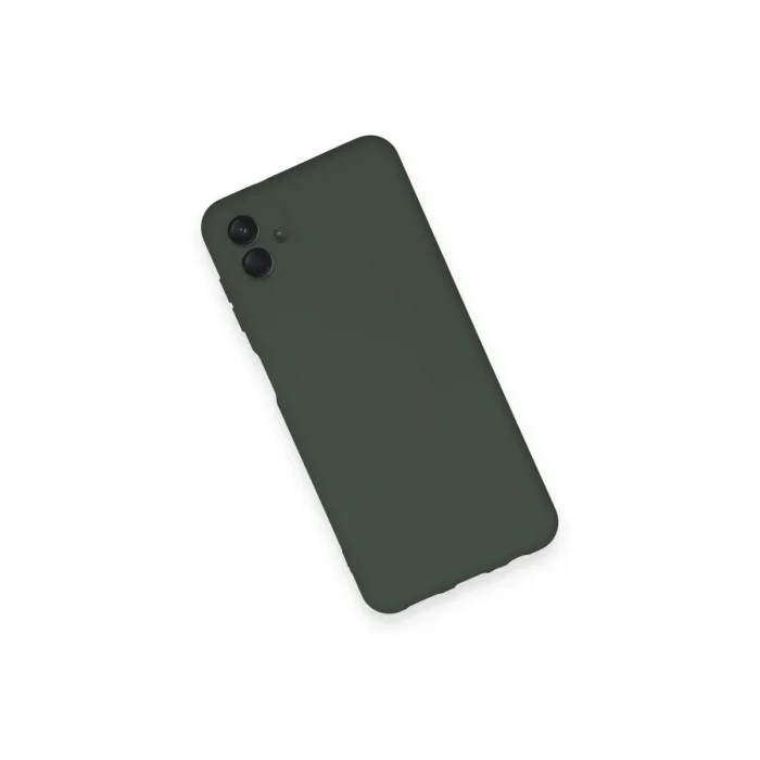 Samsung Galaxy A04 Kılıf Nano İçi Kadife Silikon - Koyu Yeşil