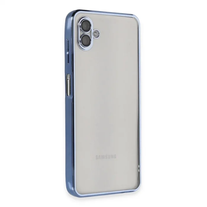 Samsung Galaxy A04 Kılıf Razer Lensli Silikon - Açık Mavi